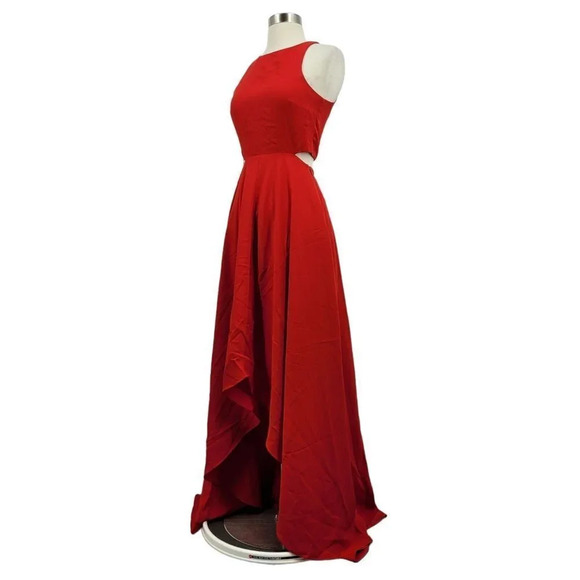 Ali & Jay Bohemian Rhapsody Maxi Dress in Red Cut Out Side Back Size XS NWT - Picture 4 of 12